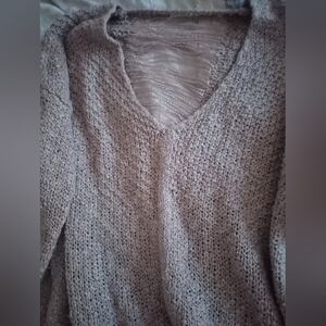 Taylor & Sage Heathered V-Neck Sweater